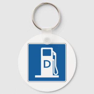 Diesel Gas Street Sign Sleutelhanger