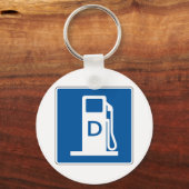 Diesel Gas Street Sign Sleutelhanger (Voorkant)