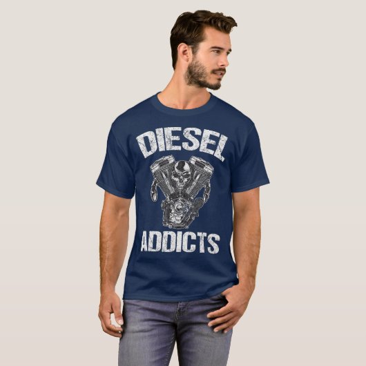 Diesel geeft de 4X4-engine van de vermogensstroom  T-shirt (Voorkant volledig)