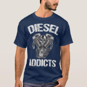 Diesel geeft de 4X4-engine van de vermogensstroom T-shirt (Voorkant)