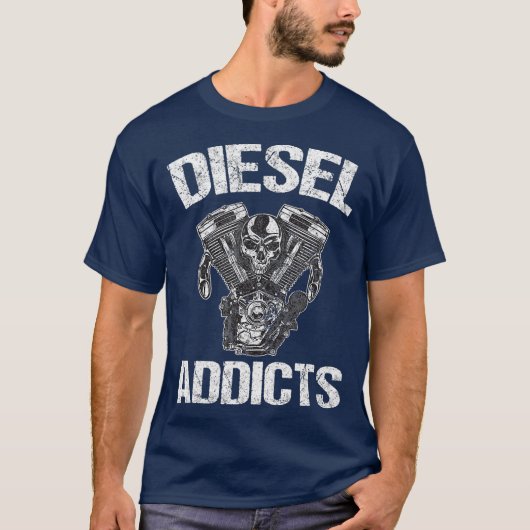 Diesel geeft de 4X4-engine van de vermogensstroom  T-shirt (Voorkant)