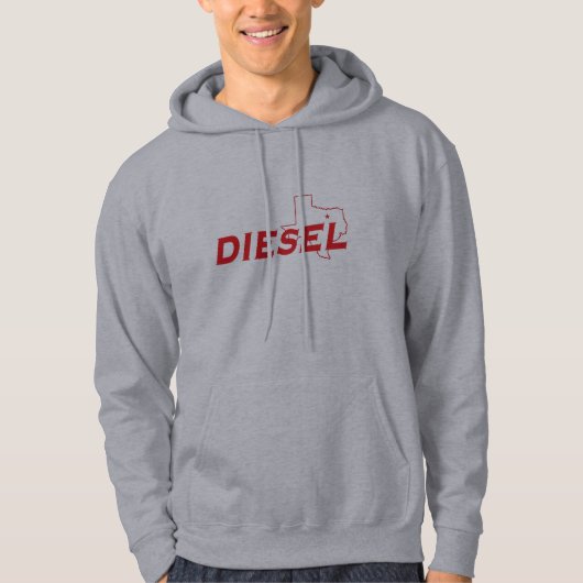 Diesel Heather/Red Hoodie (Voorkant)