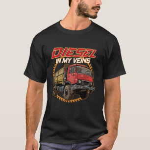 Diesel in mijn aderen Big Rig Truck Driver Trucker T-shirt
