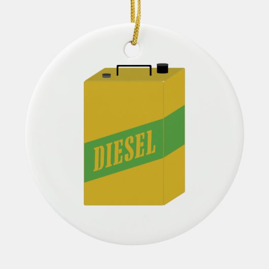 Diesel kan keramisch ornament (Voorkant)