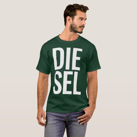 Diesel Large Text Diesels Trucks Roll Coal Power T-shirt (Voorkant volledig)