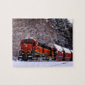 Diesel Loco 2361 in de sneeuw - Naam toevoegen Legpuzzel (Horizontaal)