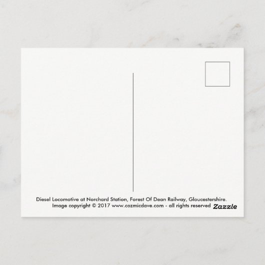 Diesel Locomotive Briefkaart (Achterkant)