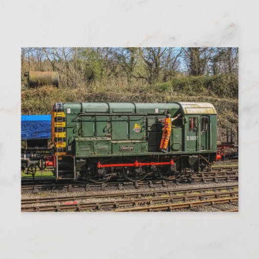 Diesel Locomotive Briefkaart (Voorkant)