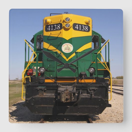 Diesel Locomotive No. 4138 Square Clock No Face Vierkante Klok (Voorkant)