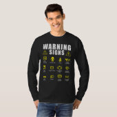 Diesel Mechanic Car Fixing Warning Sigings Auto Re T-shirt (Voorkant volledig)