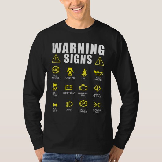 Diesel Mechanic Car Fixing Warning Sigings Auto Re T-shirt (Voorkant)