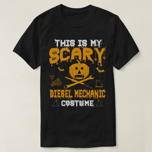 Diesel Mechanic Costume Halloween 2019 T-shirt (Design voorkant)