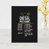 Diesel Mechanic Craftsman Gift Cadeau Idee Kaart (Gele Bloem)