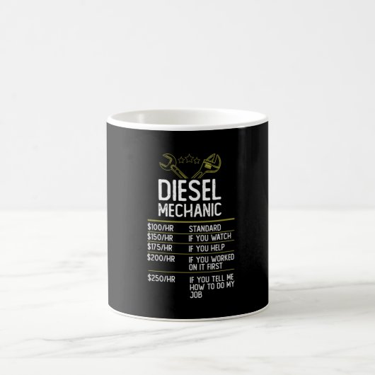 Diesel Mechanic Craftsman Gift Cadeau Idee Koffiemok (Center)