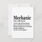 Diesel Mechanic Definition Funny Repairman Vader Bedankkaart (Voorkant)