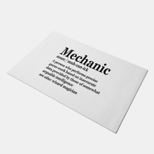 Diesel Mechanic Definition Funny Repairman Vader Deurmat (Schuin)