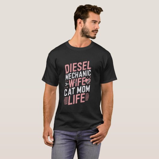 Diesel Mechanic Diesel Mechanische Vrouw T-shirt (Voorkant volledig)