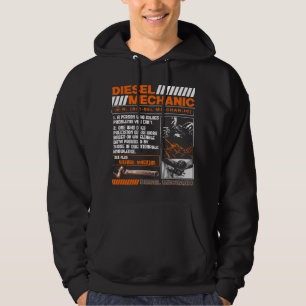 Diesel Mechanic Funny Auto Truck Vliegtuig Hoodie