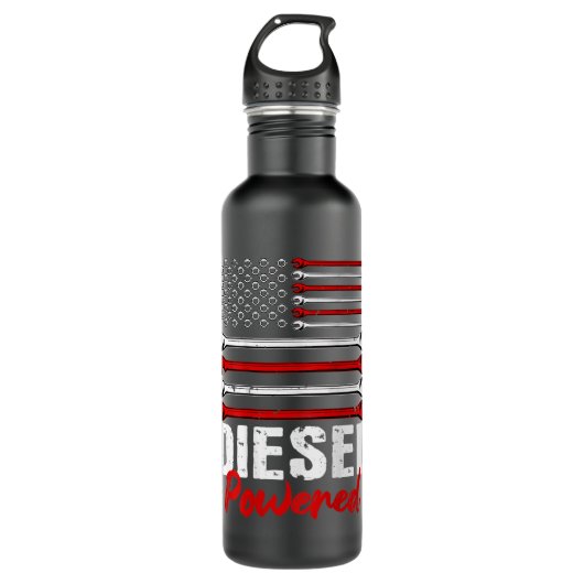Diesel Mechanic Gifts Design on Back Waterfles (Voorkant)
