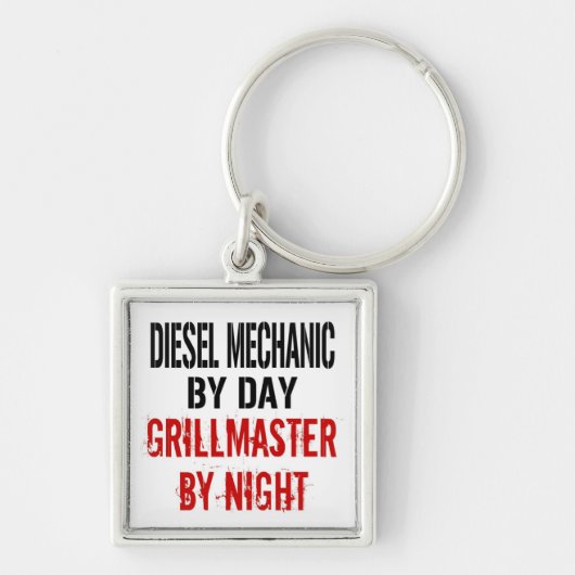 Diesel Mechanic Grillmaster Sleutelhanger (Voorkant)