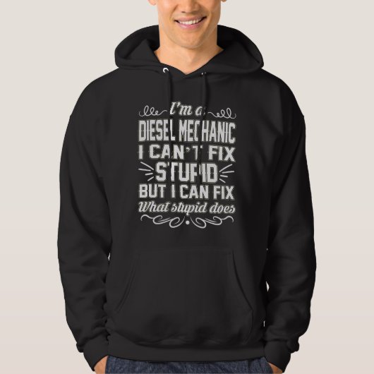Diesel Mechanic Hoodie Funny Gifts for Men (Voorkant)