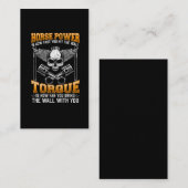 Diesel Mechanic Horsepower Torque Auto Car Lover Visitekaartje (Voorkant / Achterkant)