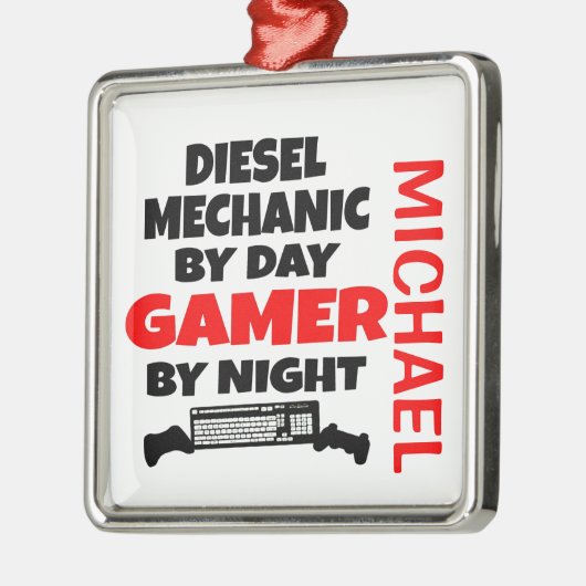 Diesel Mechanic Loopt videospellen af Metalen Ornament (Links)