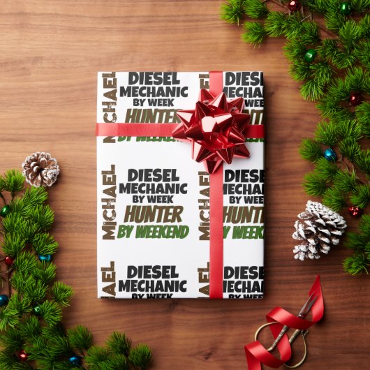 Diesel Mechanic Loves Hunting Cadeaupapier (Feestdagen Geschenken)