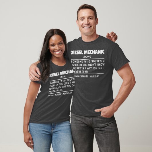 Diesel Mechanic Noun Professioneel Werknemer Funny T-shirt (Unisex)
