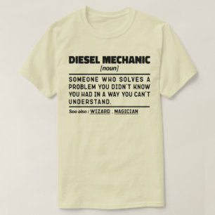 Diesel Mechanic Noun Professioneel Werknemer Funny T-shirt