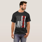 Diesel Mechanic Patriotic American Flag Tools T-shirt (Voorkant volledig)