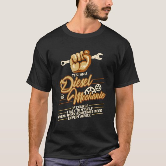 Diesel Mechanic Trucker Mechanic Engineer Gift T-shirt (Voorkant)