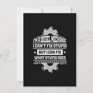 Diesel Mechanic Trucker T-Shirt Funny Truck Repair Kaart
