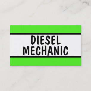 Diesel Mechanisch Neon Groen Visitekaartje