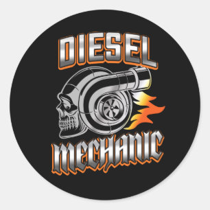 Diesel Mechanische Turbooplader Ronde Sticker