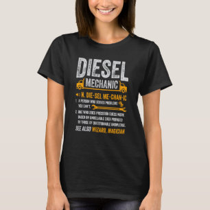 Diesel monteur vrachtwagenchauffeur Semi vrachtwag T-shirt