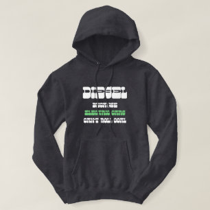 Diesel omdat elektrische auto's geen groene kolen  hoodie