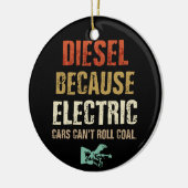 Diesel omdat elektrische auto's geen steenkool kun keramisch ornament (Links)