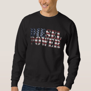 Diesel Power American Flag Truck Mechanic Trui