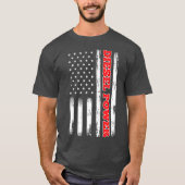 Diesel Power American Flag Turbo Truck T-shirt (Voorkant)