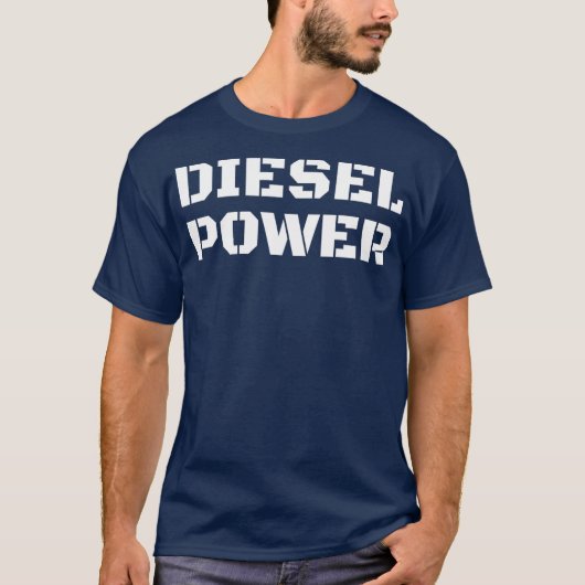 Diesel Power Big Text Turbo Diesels Trucks Roll T-shirt (Voorkant)