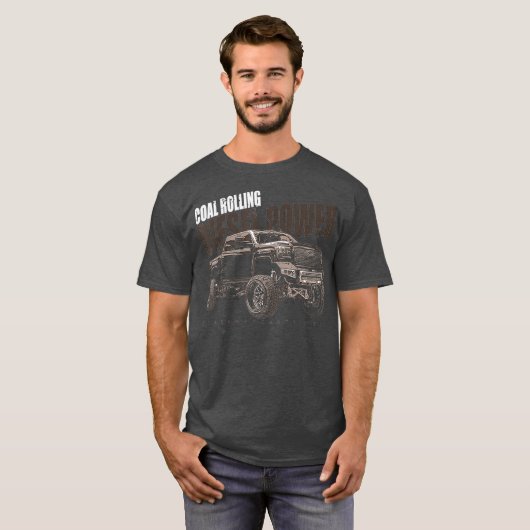 Diesel Power Coal Rolling Diesel Truck T-shirt (Voorkant volledig)
