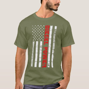 Diesel Power Flag Truck Turbo Brothers Mechanic T-shirt