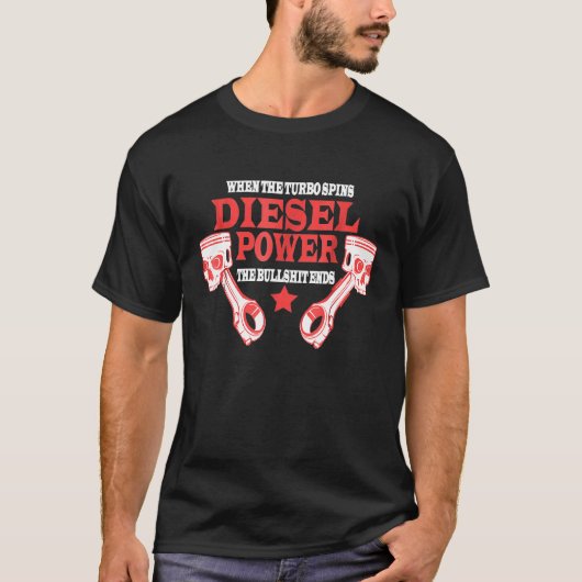 Diesel Power Truck Turbo Brothers Mechanic 1 T-shirt (Voorkant)