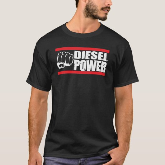 Diesel Power Turbo Truck Mechanic T-shirt (Voorkant)