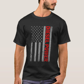 Diesel Power USA Vlag Truck Turbo Brothers Mechani T-shirt