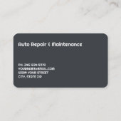 Diesel reparatie monteur visitekaartje (Achterkant)