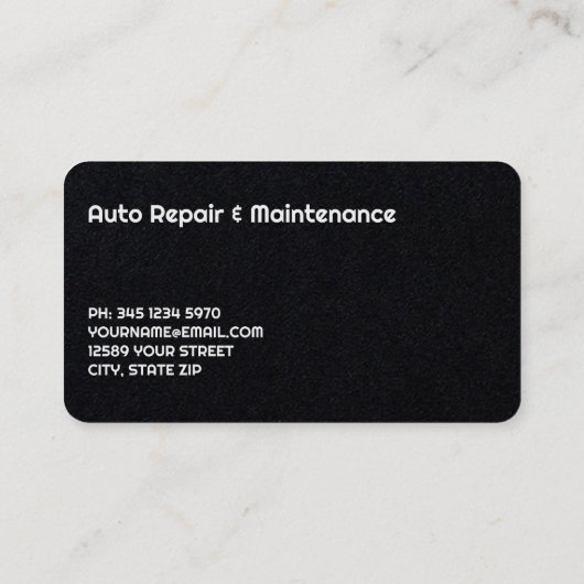 Diesel Reparaties Mechanische Premium Visitekaartje (Achterkant)