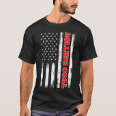 Diesel Rolling Coal American Flag Turbo Truck T-shirt (Voorkant)