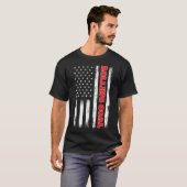 Diesel Rolling Coal American Flag Turbo Truck T-shirt (Voorkant volledig)